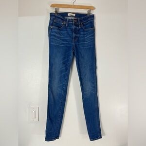 𝅺MADEWELL Denim 9” High Rise Skinny Jeans Womens Size 27 Tall